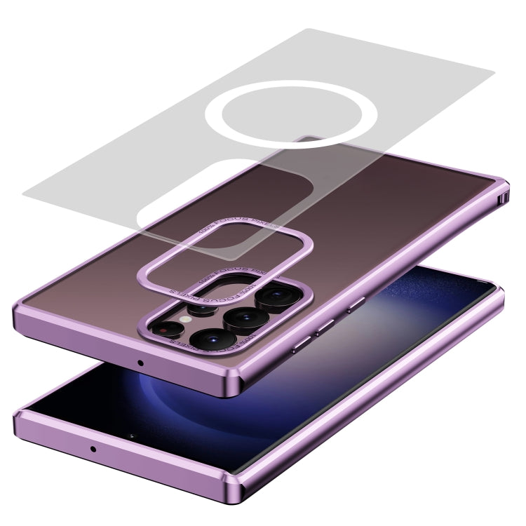 For Samsung Galaxy S22 Ultra 5G MagSafe Magnetic PC Phone Case(Purple) - Galaxy S22 Ultra 5G Cases by PMC Jewellery | Online Shopping South Africa | PMC Jewellery