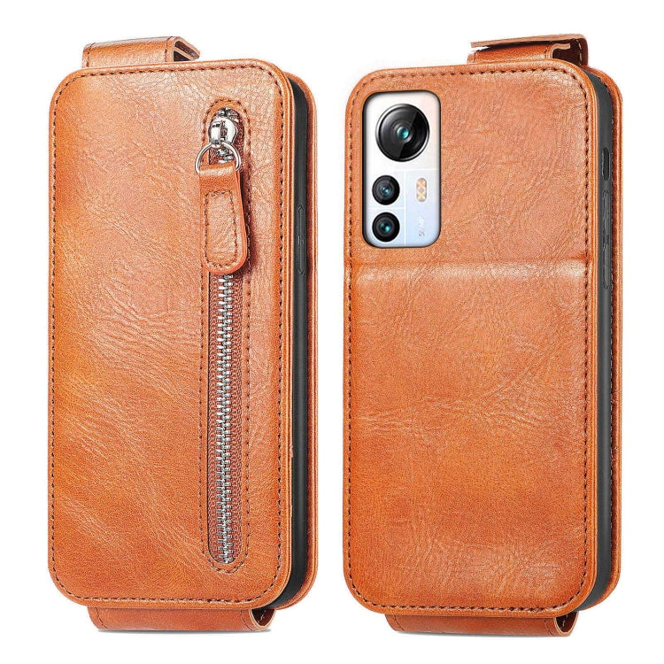 For Blackview A85 Zipper Wallet Vertical Flip Leather Phone Case(Brown) - More Brand by PMC Jewellery | Online Shopping South Africa | PMC Jewellery | Buy Now Pay Later Mobicred
