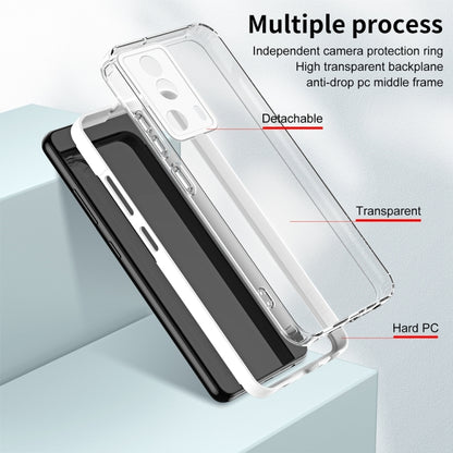 For Xiaomi 13 Lite 2023 / Civi 2 3 in 1 Clear TPU Color PC Frame Phone Case(White) - 13 Lite Cases by PMC Jewellery | Online Shopping South Africa | PMC Jewellery | Buy Now Pay Later Mobicred