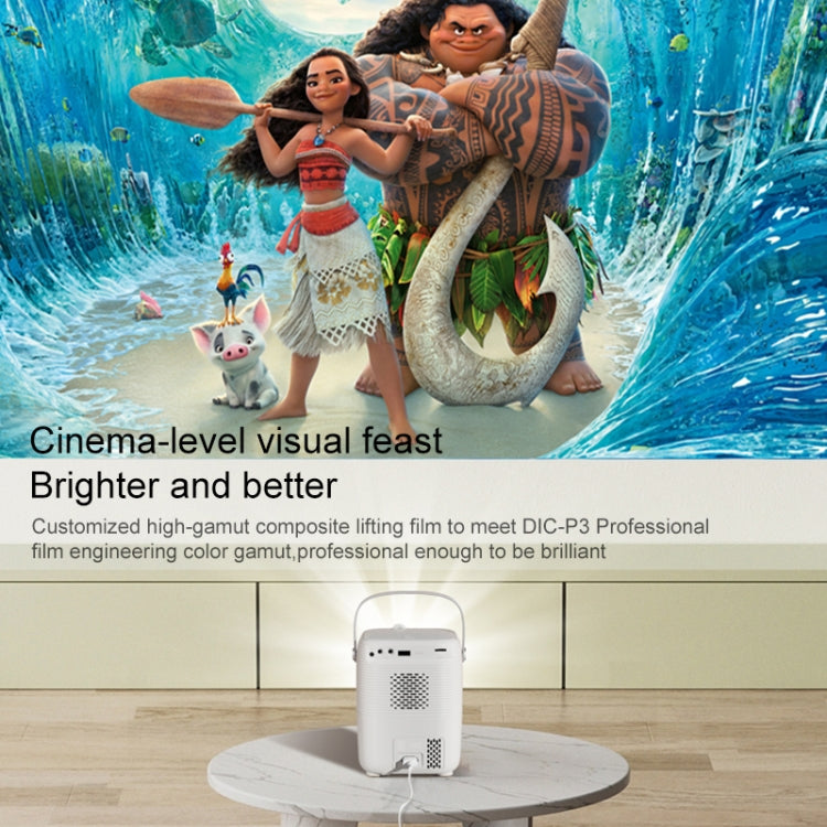 A007 Portable 1280 x 720 HD 113 ANSI Smart LED Projector, Plug:EU Plug(Black) - Mini Projector by PMC Jewellery | Online Shopping South Africa | PMC Jewellery | Buy Now Pay Later Mobicred