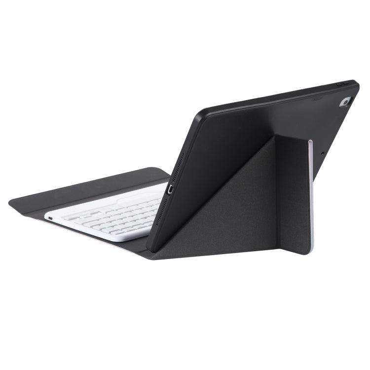 For iPad 2025 / 2022 B10S Triangle Holder Three-color Backlight Bluetooth Keyboard Leather Case(Dark Green) - Universal by PMC TechLife | Online Shopping South Africa | PMC TechLife | Buy Now Pay Later Mobicred