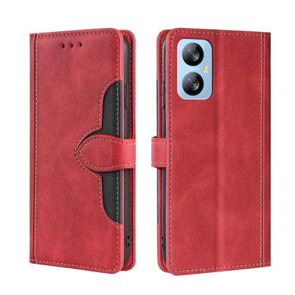 For Blackview A52 Skin Feel Magnetic Buckle Leather Phone Case(Red) - More Brand by PMC Jewellery | Online Shopping South Africa | PMC Jewellery | Buy Now Pay Later Mobicred