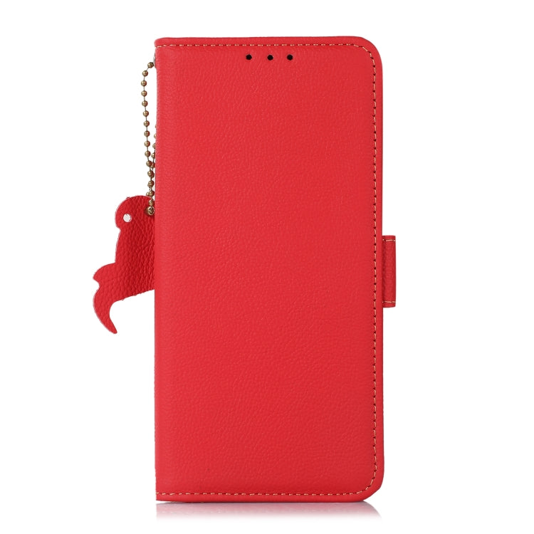 For Google Pixel 8 Pro Side-Magnetic TJ Genuine Leather RFID Phone Case(Red) - Google Cases by PMC TechLife | Online Shopping South Africa | PMC TechLife | Buy Now Pay Later Mobicred