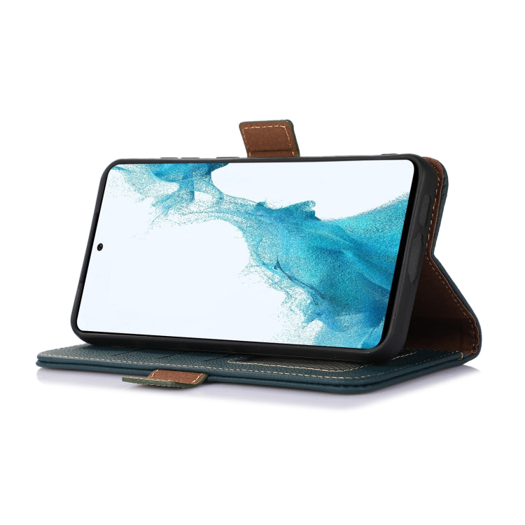 For Google Pixel 8 Side-Magnetic TJ Genuine Leather RFID Phone Case(Green) - Google Cases by PMC TechLife | Online Shopping South Africa | PMC TechLife | Buy Now Pay Later Mobicred