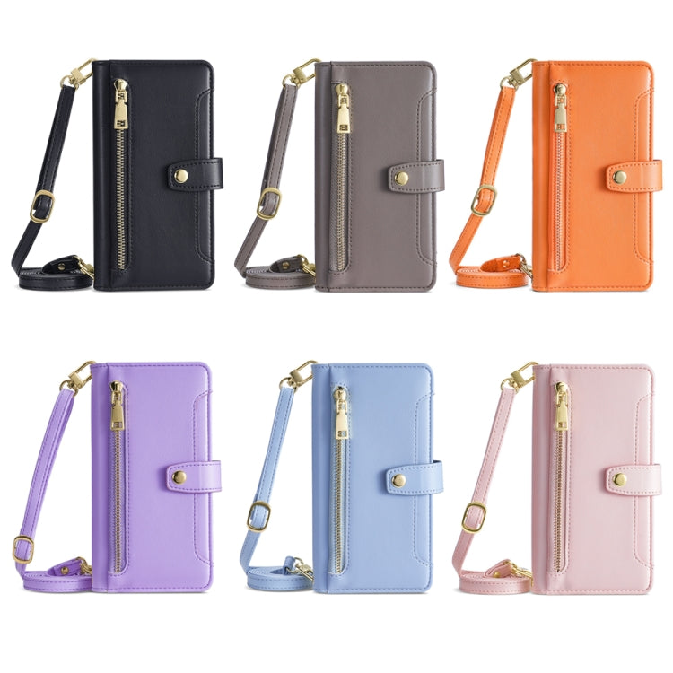 For Tecno Spark 10C Sheep Texture Cross-body Zipper Wallet Leather Phone Case(Grey) - free shipping - PMC TechLife - Order now!