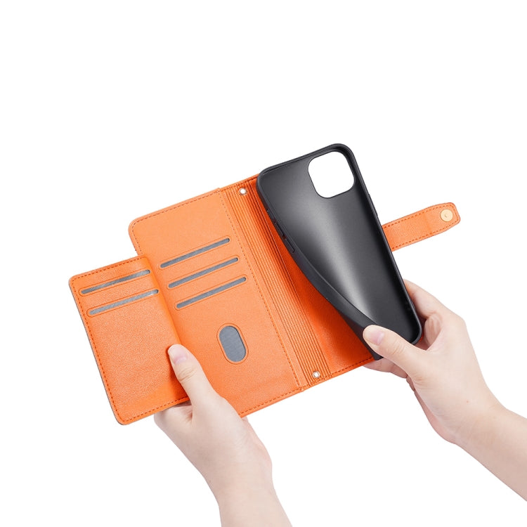 For Honor Magic5 Sheep Texture Cross-body Zipper Wallet Leather Phone Case(Orange) - Honor Cases by PMC TechLife | Online Shopping South Africa | PMC TechLife | Buy Now Pay Later Mobicred