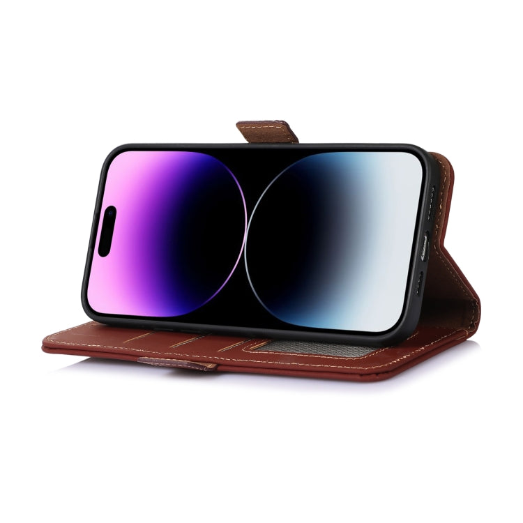 For Google Pixel 8 Pro Genuine Leather Magnetic RFID Leather Phone Case(Coffee) - free shipping - PMC TechLife - Order now!