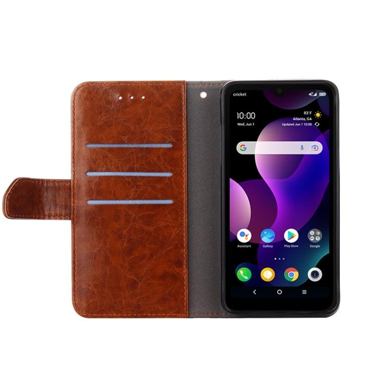 For Blackview A85 Geometric Stitching Flip Leather Phone Case(Light Brown) - More Brand by PMC Jewellery | Online Shopping South Africa | PMC Jewellery | Buy Now Pay Later Mobicred