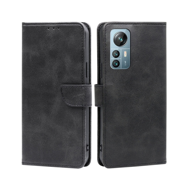 For Blackview A85 Calf Texture Buckle Flip Leather Phone Case(Black) - More Brand by PMC Jewellery | Online Shopping South Africa | PMC Jewellery