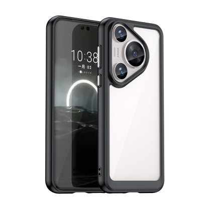 For Huawei Pura 70 Pro+ Colorful Series Acrylic + TPU Phone Case(Black) - Huawei Cases by PMC Jewellery | Online Shopping South Africa | PMC Jewellery | Buy Now Pay Later Mobicred