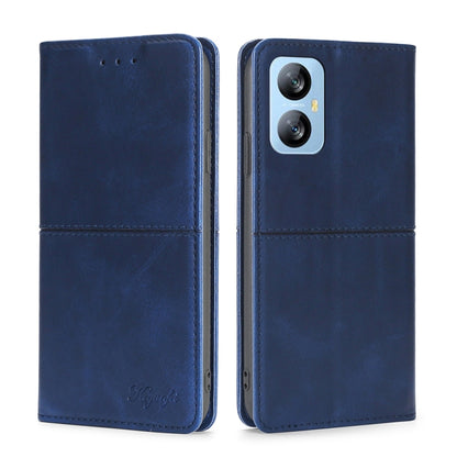 For Blackview A52 Cow Texture Magnetic Horizontal Flip Leather Phone Case(Blue) - More Brand by PMC Jewellery | Online Shopping South Africa | PMC Jewellery | Buy Now Pay Later Mobicred