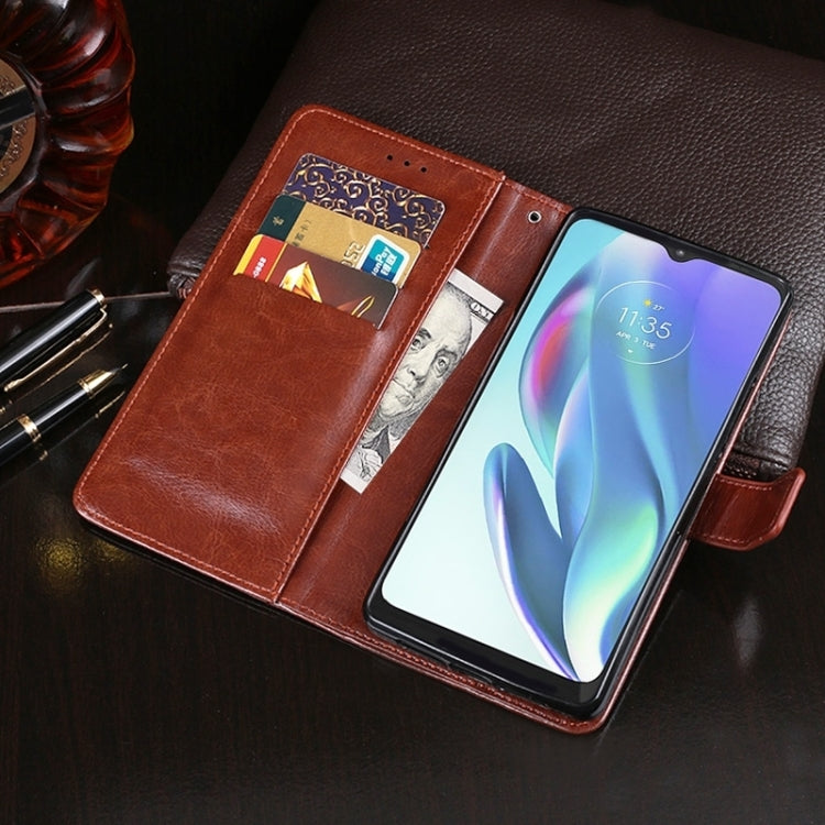 For Blackview A85 idewei Crazy Horse Texture Leather Phone Case with Holder(Brown) - More Brand by idewei | Online Shopping South Africa | PMC TechLife | Buy Now Pay Later Mobicred