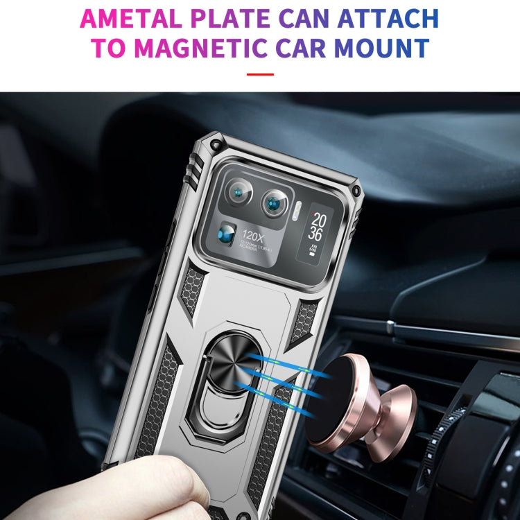 For Xiaomi Mi 11 Ultra Shockproof TPU + PC Phone Case with Holder(Blue) - Xiaomi Cases by PMC TechLife | Online Shopping South Africa | PMC TechLife | Buy Now Pay Later Mobicred