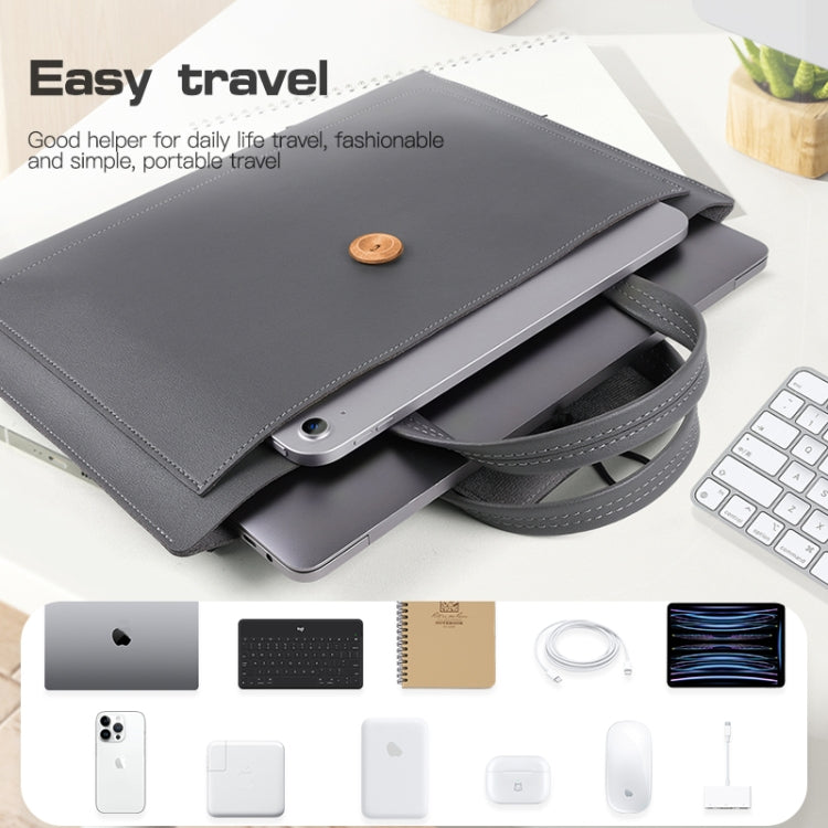 15-16 inch Universal Elastic Thread Button Portable Laptop Inner Bag(Blue) - 15 inch by PMC TechLife | Online Shopping South Africa | PMC TechLife | Buy Now Pay Later Mobicred