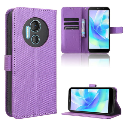 For Doogee X97 / X97 Pro Diamond Texture Leather Phone Case(Purple) - Doogee Cases by PMC Jewellery | Online Shopping South Africa | PMC Jewellery | Buy Now Pay Later Mobicred