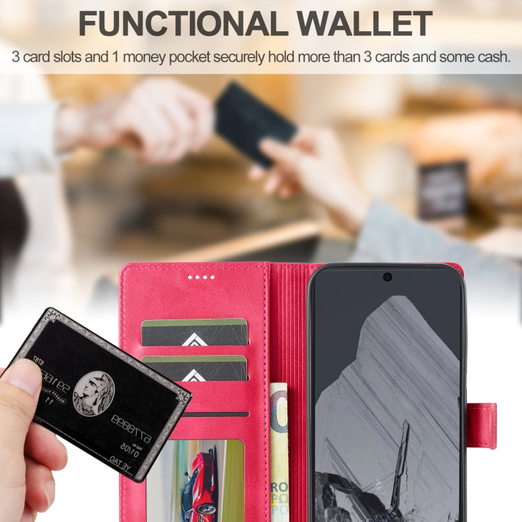 For Google Pixel 9 Pro XL LC.IMEEKE Calf Texture Flip Leather Phone Case(Red) - free shipping - PMC TechLife - Order now!