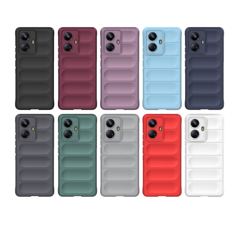 For Realme 10 Pro+ 5G Magic Shield TPU + Flannel Phone Case(White) - Realme Cases by PMC TechLife | Online Shopping South Africa | PMC TechLife | Buy Now Pay Later Mobicred