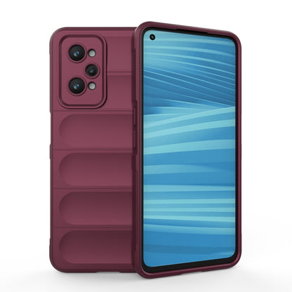 For Realme GT2 Magic Shield TPU + Flannel Phone Case(Wine Red) - Realme Cases by PMC Jewellery | Online Shopping South Africa | PMC Jewellery | Buy Now Pay Later Mobicred