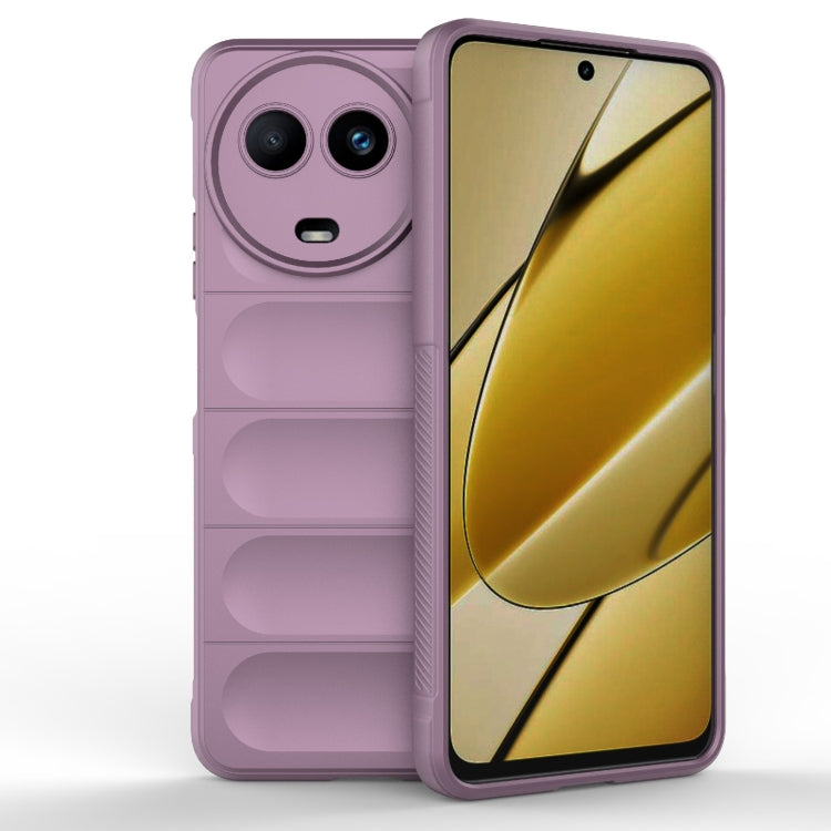 For Realme 11 5G Global Magic Shield TPU + Flannel Phone Case(Purple) - Realme Cases by PMC TechLife | Online Shopping South Africa | PMC TechLife | Buy Now Pay Later Mobicred