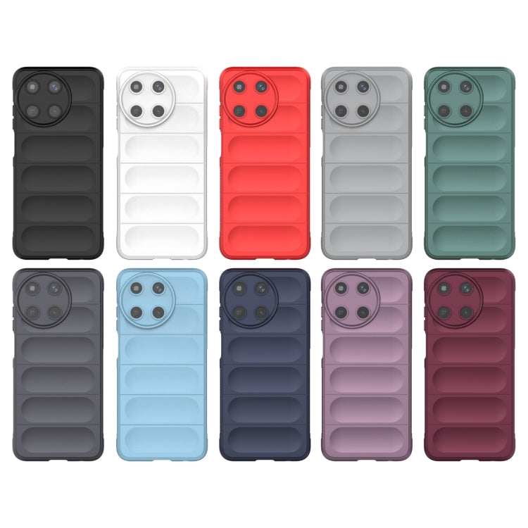 For Realme 11 4G Global Magic Shield TPU + Flannel Phone Case(Black) - Realme Cases by PMC TechLife | Online Shopping South Africa | PMC TechLife | Buy Now Pay Later Mobicred