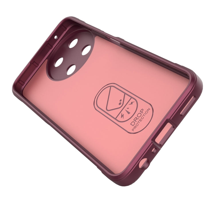 For Realme 11 4G Global Magic Shield TPU + Flannel Phone Case(Red) - Realme Cases by PMC TechLife | Online Shopping South Africa | PMC TechLife | Buy Now Pay Later Mobicred