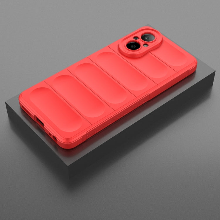 For Realme C67 4G Global Magic Shield TPU + Flannel Phone Case(Red) - Realme Cases by PMC TechLife | Online Shopping South Africa | PMC TechLife | Buy Now Pay Later Mobicred