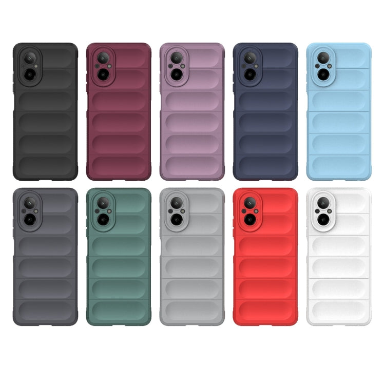 For Realme C67 4G Global Magic Shield TPU + Flannel Phone Case(Grey) - Realme Cases by PMC TechLife | Online Shopping South Africa | PMC TechLife | Buy Now Pay Later Mobicred
