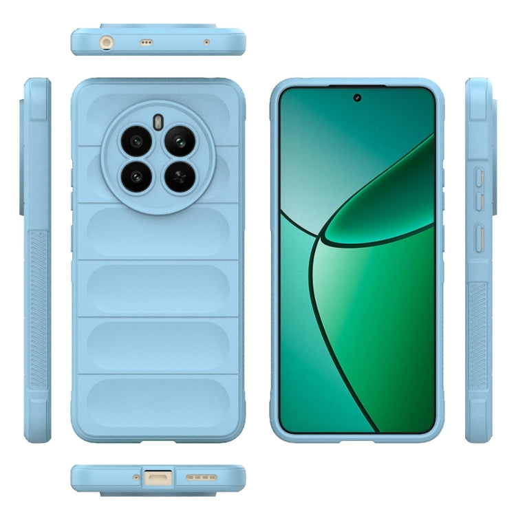For Realme 12+ 5G Global Magic Shield TPU + Flannel Phone Case(Light Blue) - Realme Cases by PMC Jewellery | Online Shopping South Africa | PMC Jewellery | Buy Now Pay Later Mobicred