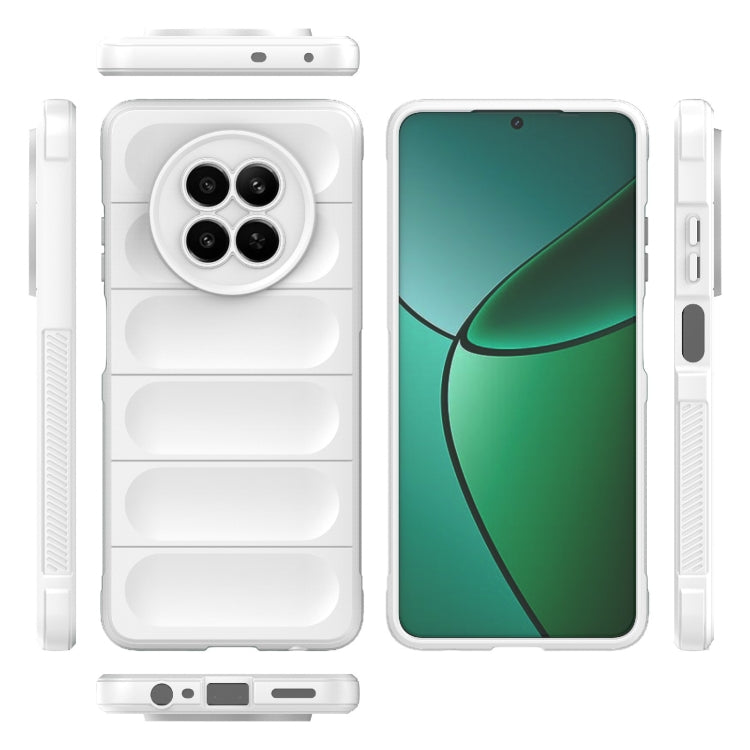 For Realme 12 5G Global Magic Shield TPU + Flannel Phone Case(White) - Realme Cases by PMC Jewellery | Online Shopping South Africa | PMC Jewellery | Buy Now Pay Later Mobicred