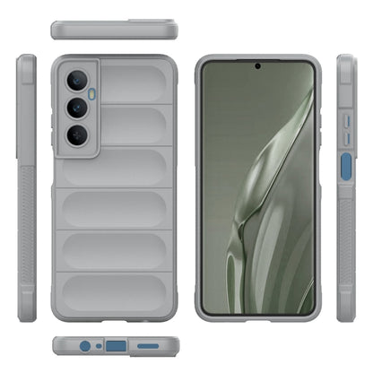 For Realme C65 4G Global Magic Shield TPU + Flannel Phone Case(Grey) - Realme Cases by PMC Jewellery | Online Shopping South Africa | PMC Jewellery | Buy Now Pay Later Mobicred