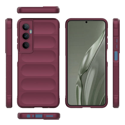 For Realme C65 4G Global Magic Shield TPU + Flannel Phone Case(Wine Red) - Realme Cases by PMC Jewellery | Online Shopping South Africa | PMC Jewellery | Buy Now Pay Later Mobicred