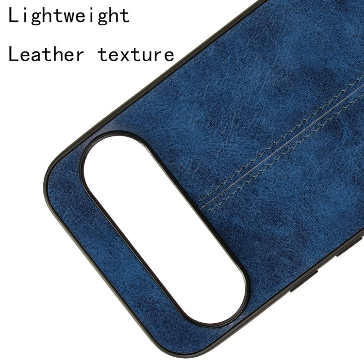 For Google Pixel 9 Pro Sewing Cow Pattern Skin PC + PU + TPU Phone Case(Blue) - Google Cases by PMC TechLife | Online Shopping South Africa | PMC TechLife | Buy Now Pay Later Mobicred