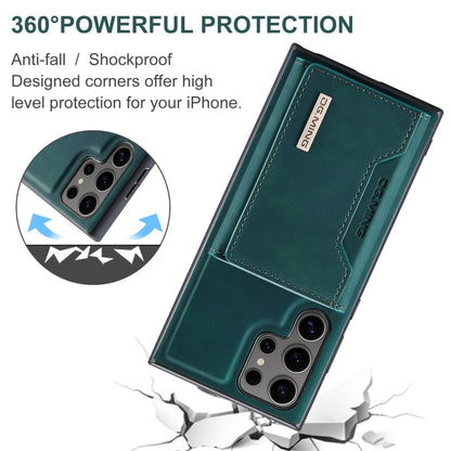 For Samsung Galaxy S24 Ultra 5G DG.MING M2 Series 3-Fold Multi Card Bag + Magnetic Phone Case(Green) - Galaxy S24 Ultra 5G Cases by DG.MING | Online Shopping South Africa | PMC Jewellery | Buy Now Pay Later Mobicred