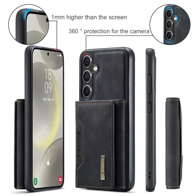 For Samsung Galaxy S24 5G DG.MING M2 Series 3-Fold Multi Card Bag + Magnetic Phone Case(Black) - Galaxy S24 5G Cases by DG.MING | Online Shopping South Africa | PMC Jewellery | Buy Now Pay Later Mobicred