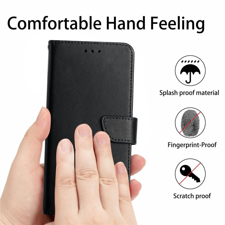 For Xiaomi Redmi Note 13 Pro 4G Global Genuine Leather Fingerprint-proof Flip Phone Case(Black) - Note 13 Pro Cases by PMC Jewellery | Online Shopping South Africa | PMC Jewellery