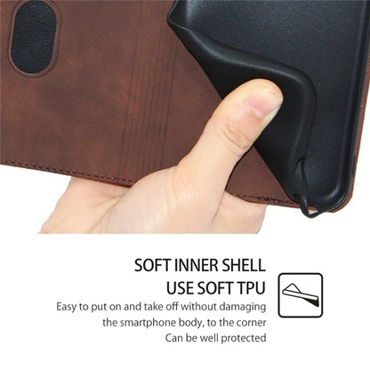 For Huawei Pura 70 Pro / Pro+ Skin Feel Magnetic Leather Phone Case(Dark Brown) - Huawei Cases by PMC Jewellery | Online Shopping South Africa | PMC Jewellery | Buy Now Pay Later Mobicred