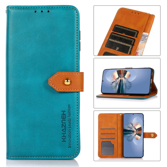 For Xiaomi Redmi K70E / POCO X6 Pro KHAZNEH Cowhide Texture Flip Leather Phone Case(Blue) - K70E Cases by PMC Jewellery | Online Shopping South Africa | PMC Jewellery | Buy Now Pay Later Mobicred