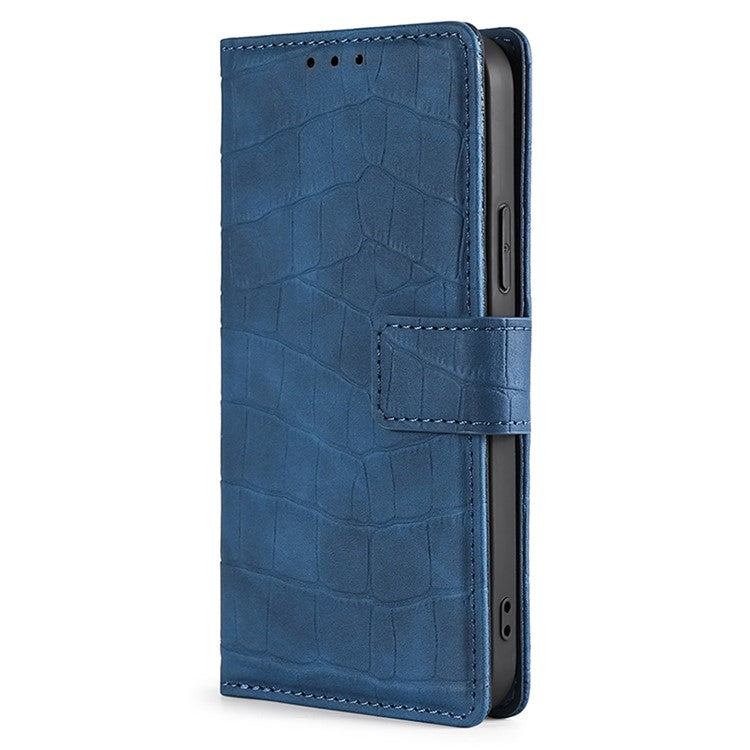 For Huawei Pura 70 Ultra 5G Skin Feel Crocodile Magnetic Clasp Leather Phone Case(Blue) - Huawei Cases by PMC Jewellery | Online Shopping South Africa | PMC Jewellery | Buy Now Pay Later Mobicred