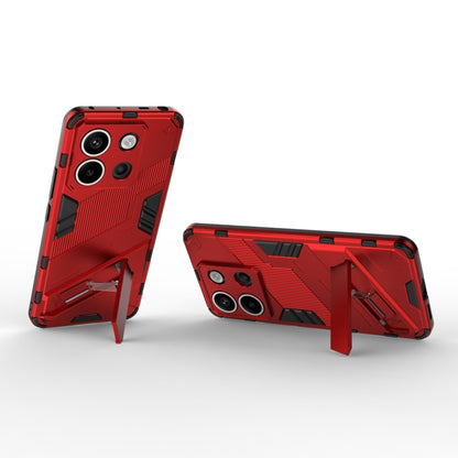 For Xiaomi Redmi Note 13 Pro+ Punk Armor 2 in 1 PC + TPU Phone Case(Red) - Note 13 Pro+ Cases by PMC Jewellery | Online Shopping South Africa | PMC Jewellery | Buy Now Pay Later Mobicred