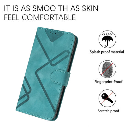 For Google Pixel 9 Line Pattern Skin Feel Leather Phone Case(Light Blue) - Google Cases by PMC Jewellery | Online Shopping South Africa | PMC Jewellery | Buy Now Pay Later Mobicred