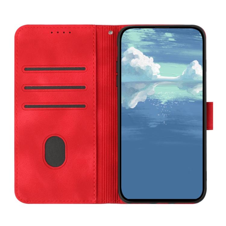 For iPhone 17 Pro Line Pattern Skin Feel Leather Phone Case(Red) - free shipping - PMc TechLife - Order now!