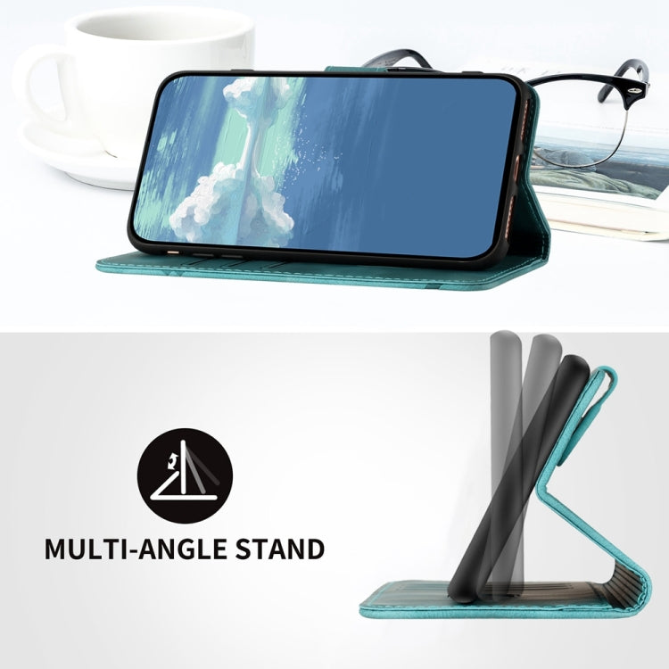 For Motorola Edge 5G 2024 Line Pattern Skin Feel Leather Phone Case(Light Blue) - Motorola Cases by PMC Jewellery | Online Shopping South Africa | PMC Jewellery | Buy Now Pay Later Mobicred