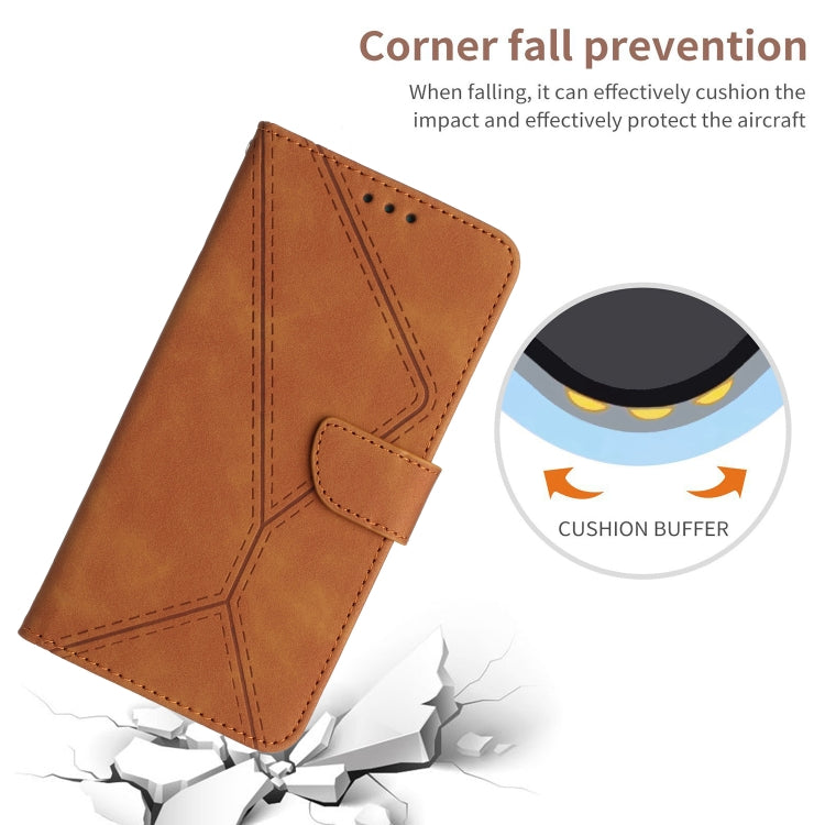 For Motorola Moto G54 Stitching Embossed Leather Phone Case(Brown) - free shipping - PMC TechLife - Order now!