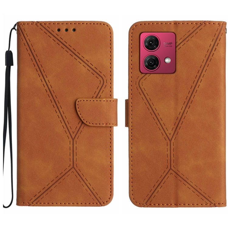 For Motorola Edge 40 Neo Stitching Embossed Leather Phone Case(Brown) - free shipping - PMC TechLife - Order now!