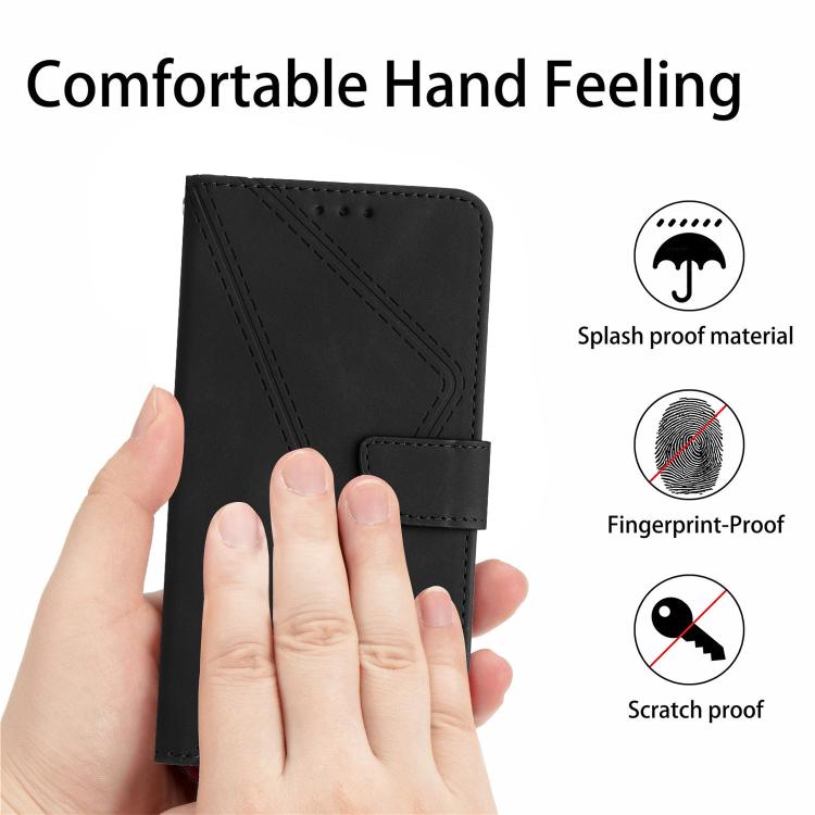For Motorola Moto G86 5G Stitching Embossed Leather Phone Case(Black) - free shipping - PMC TechLife - Order now!