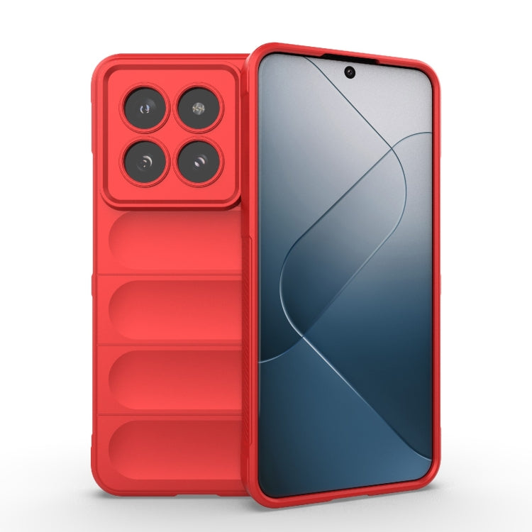 For Xiaomi 14 Pro 5G Magic Shield TPU + Flannel Phone Case(Red) - 14 Pro Cases by PMC Jewellery | Online Shopping South Africa | PMC Jewellery | Buy Now Pay Later Mobicred