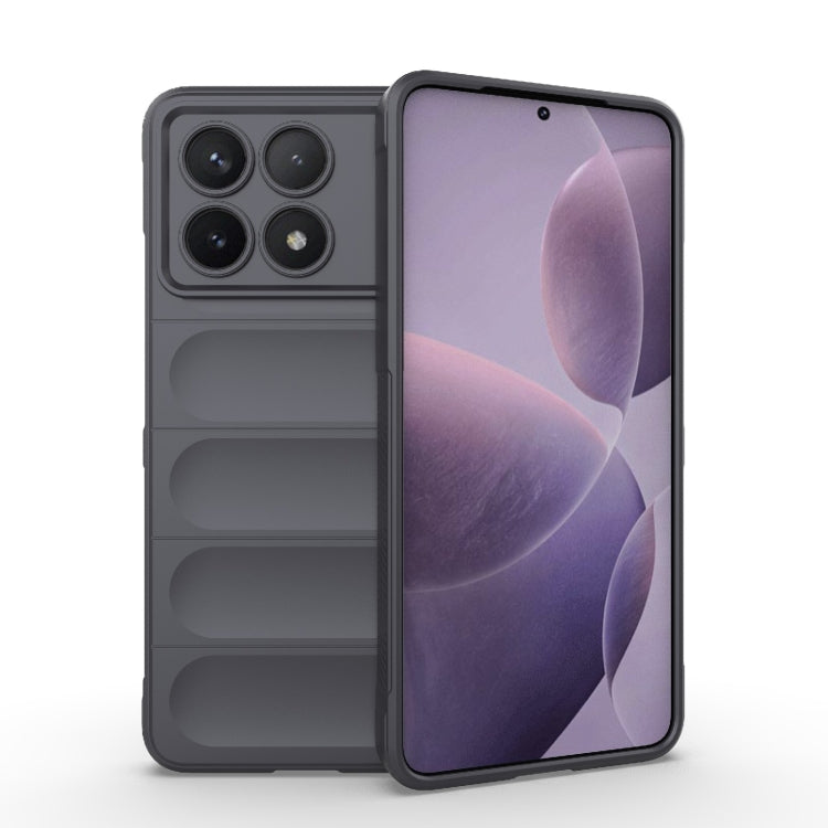 For Xiaomi Redmi K70 / K70 Pro 5G Magic Shield TPU + Flannel Phone Case(Dark Grey) - K70 Pro Cases by PMC Jewellery | Online Shopping South Africa | PMC Jewellery | Buy Now Pay Later Mobicred