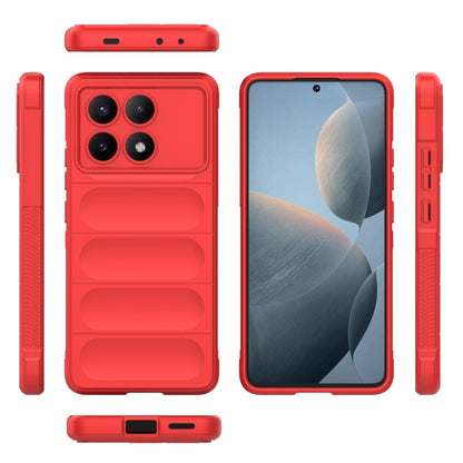 For Xiaomi Redmi K70E 5G Magic Shield TPU + Flannel Phone Case(Red) - K70E Cases by PMC Jewellery | Online Shopping South Africa | PMC Jewellery | Buy Now Pay Later Mobicred