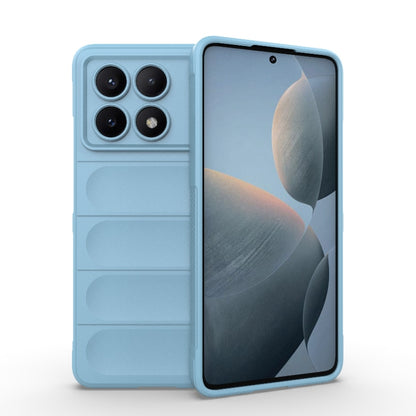 For Xiaomi Redmi K70E 5G Magic Shield TPU + Flannel Phone Case(Light Blue) - K70E Cases by PMC Jewellery | Online Shopping South Africa | PMC Jewellery | Buy Now Pay Later Mobicred