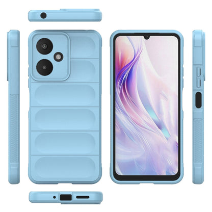 For Xiaomi Redmi 13C 5G Magic Shield TPU + Flannel Phone Case(Light Blue) - 13C Cases by PMC Jewellery | Online Shopping South Africa | PMC Jewellery | Buy Now Pay Later Mobicred